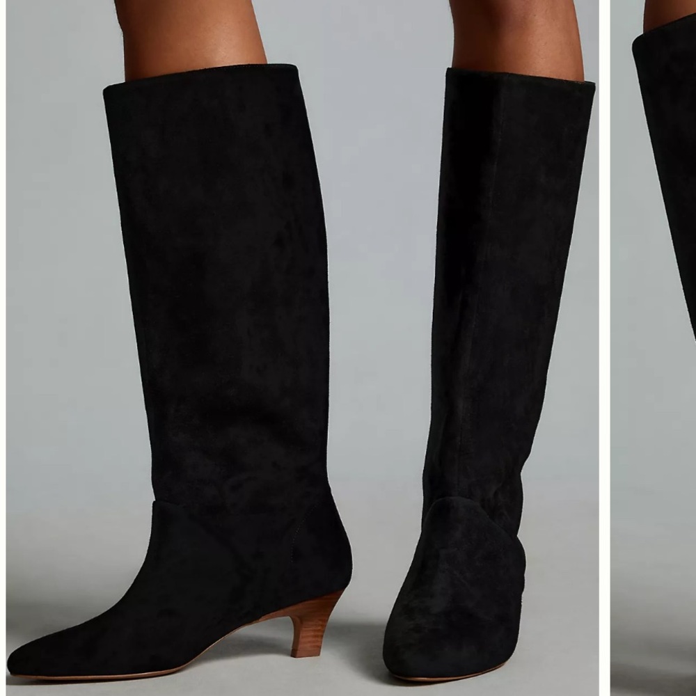 Silent D Black kitten Heeled Boots for Women